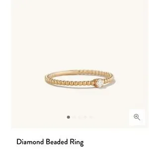 関税送料込【MEJURI】Duo Beaded Stacker Ring / ゴールド 18k Gold Vermeil Duo Beaded Stacker Ring - Jewelry | Mejuri